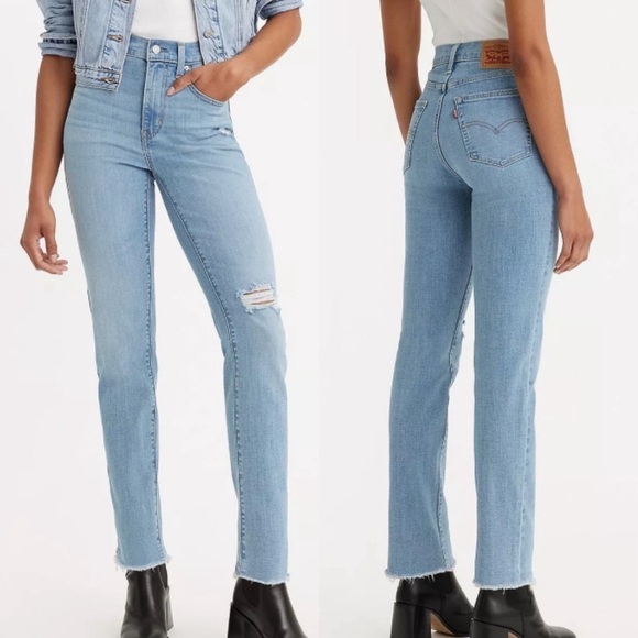 NWT Levi’s 724 High Rise Slim Straight Women’s Jeans Slate Reveal - Picture 3 of 9